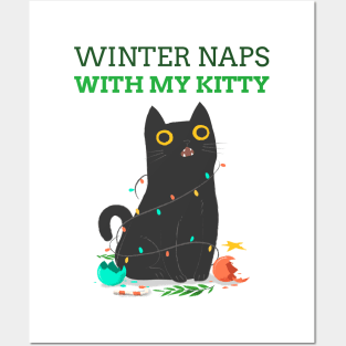 Winter naps with my kitty Posters and Art